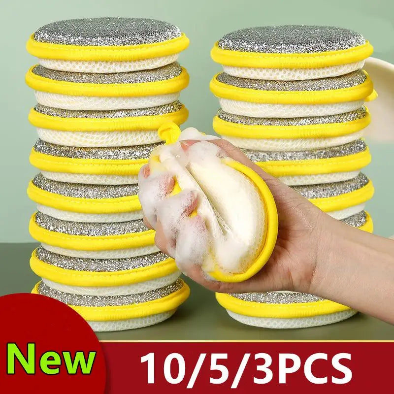 Reusable Double-Sided Dishwashing Sponges